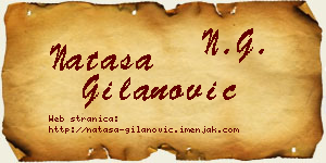 Nataša Gilanović vizit kartica